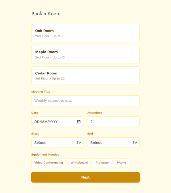 Meeting Room Booking